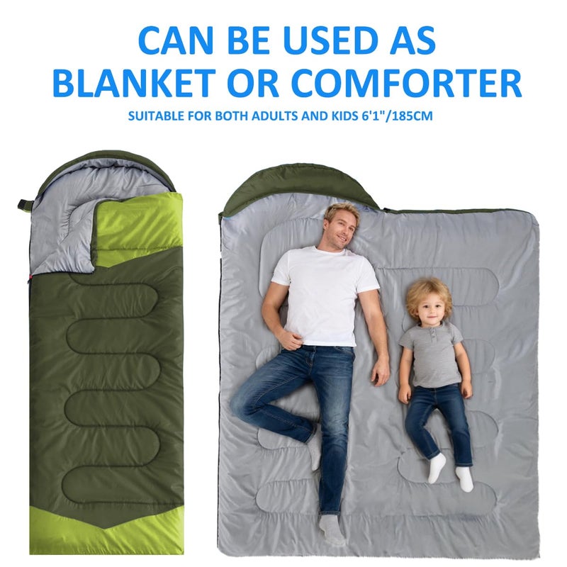 oaskys Camping Sleeping Bag - 3 Season Warm & Cool Weather - Summer Spring Fall Lightweight Waterproof for Adults Kids - Camping Gear Equipment, Traveling, and Outdoors - Image 3